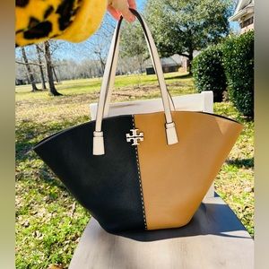 Tory Burch McGraw Color block Tote
